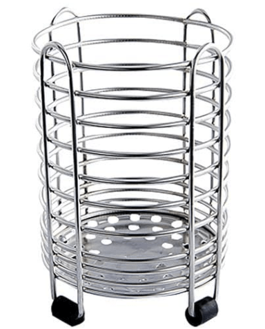 Spoon Holder Stainless Steel Cutlery Holder Large Size Round Shape 4 × 6 inch - Image 2